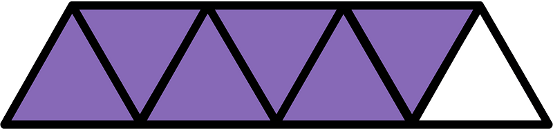 Violet Triangles Fraction 6:7