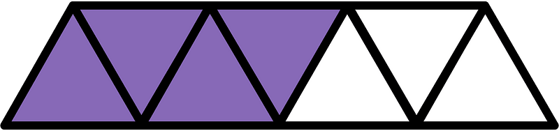 Violet Triangles Fraction 4:7