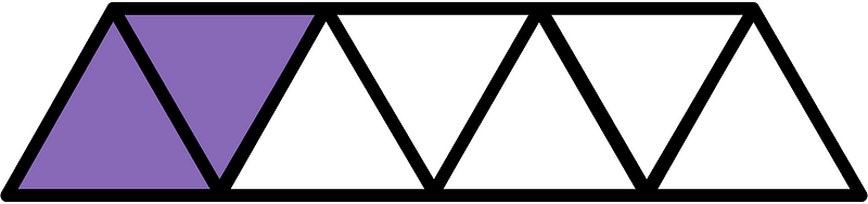 Violet Triangles Fraction 2:7