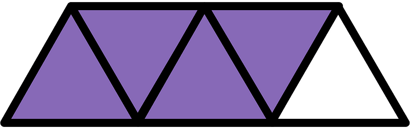 Violet Triangles Fraction 4:5