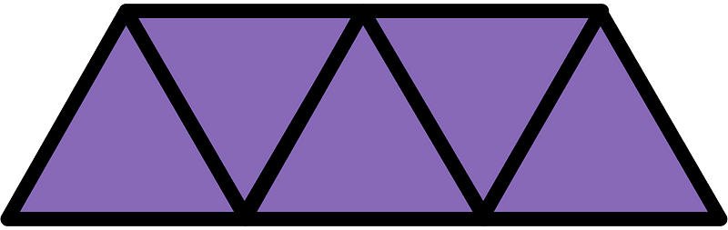 Violet Triangles Fraction 5:5