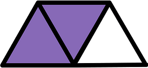 Violet Triangles Fraction 2:3