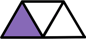 Violet Triangles Fraction 1:3