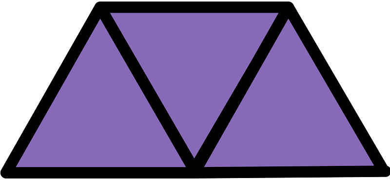 Violet Triangles Fraction 3:3