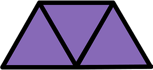 Violet Triangles Fraction 3:3