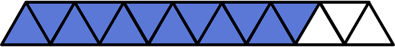 Ultramarine Triangles Fraction 12:15