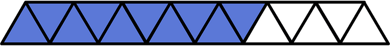 Ultramarine Triangles Fraction 10:15