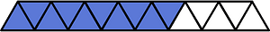 Ultramarine Triangles Fraction 10:15