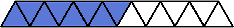 Ultramarine Triangles Fraction 8:15