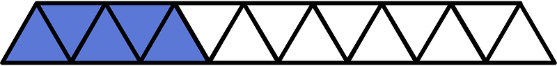 Ultramarine Triangles Fraction 5:15