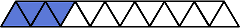 Ultramarine Triangles Fraction 4:15