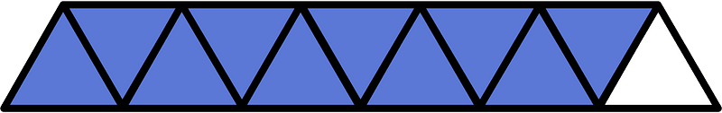 Ultramarine Triangles Fraction 10:11