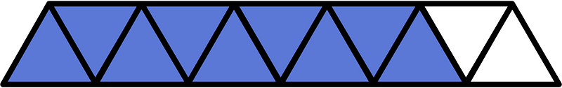 Ultramarine Triangles Fraction 9:11