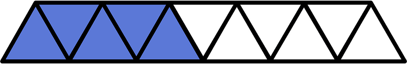 Ultramarine Triangles Fraction 5:11