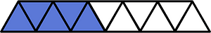 Ultramarine Triangles Fraction 5:11