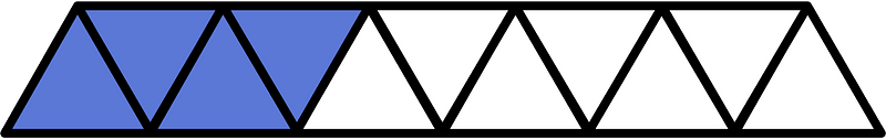Ultramarine Triangles Fraction 4:11