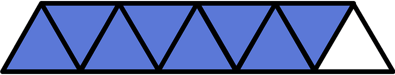 Ultramarine Triangles Fraction 8:9
