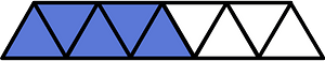 Ultramarine Triangles Fraction 5:9