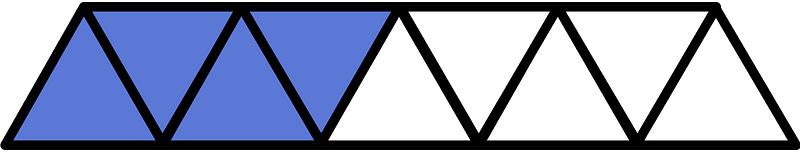 Ultramarine Triangles Fraction 4:9