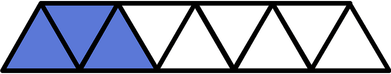 Ultramarine Triangles Fraction 3:9