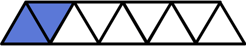 Ultramarine Triangles Fraction 2:9