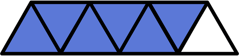 Ultramarine Triangles Fraction 6:7