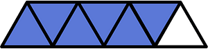 Ultramarine Triangles Fraction 6:7