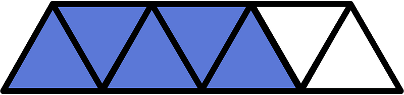 Ultramarine Triangles Fraction 5:7