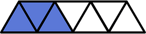 Ultramarine Triangles Fraction 3:7