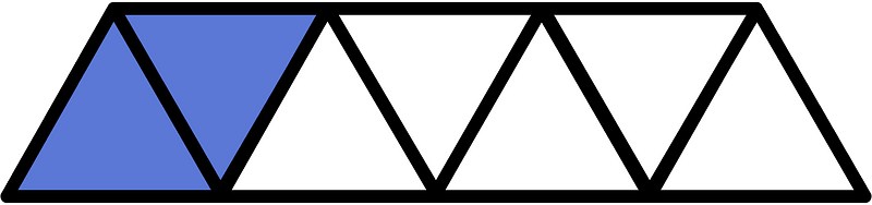 Ultramarine Triangles Fraction 2:7