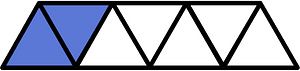 Ultramarine Triangles Fraction 2:7