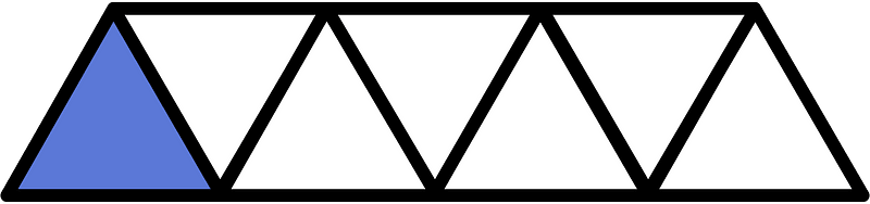 Ultramarine Triangles Fraction 1:7