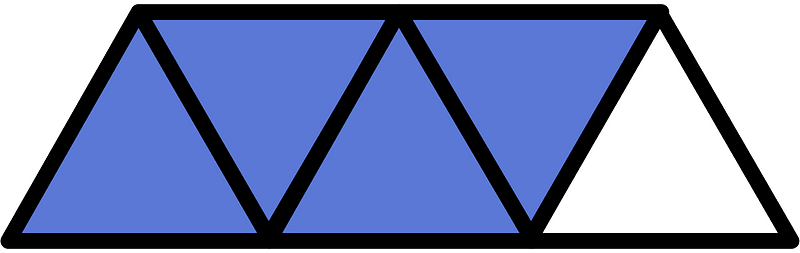 Ultramarine Triangles Fraction 4:5