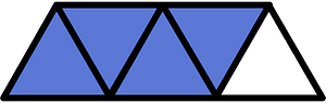 Ultramarine Triangles Fraction 4:5