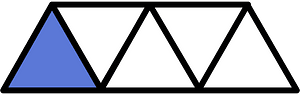 Ultramarine Triangles Fraction 1:5