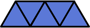 Ultramarine Triangles Fraction 5:5
