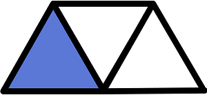 Ultramarine Triangles Fraction 1:3