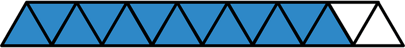 Blue Triangles Fraction 13:15