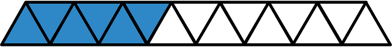 Blue Triangles Fraction 6:15