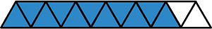 Blue Triangles Fraction 11:13