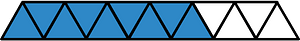 Blue Triangles Fraction 9:13
