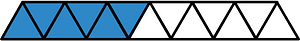 Blue Triangles Fraction 6:13
