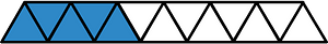 Blue Triangles Fraction 5:13