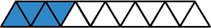 Blue Triangles Fraction 4:13