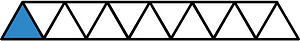 Blue Triangles Fraction 1:13