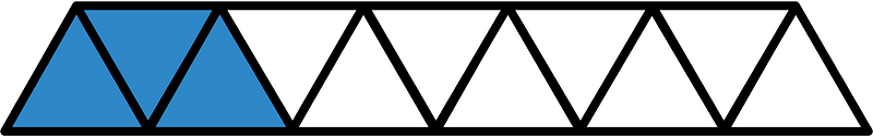 Blue Triangles Fraction 3:11