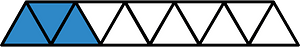 Blue Triangles Fraction 3:11