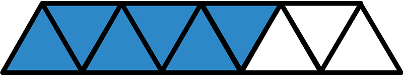 Blue Triangles Fraction 6:9