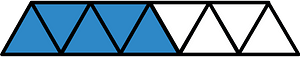 Blue Triangles Fraction 5:9
