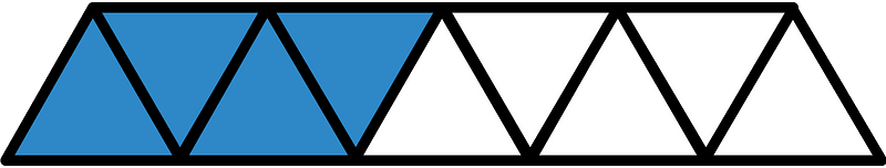 Blue Triangles Fraction 4:9